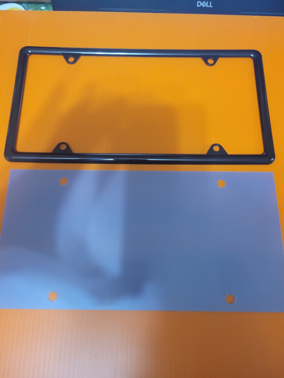 Plastic License Plate Frame With Clear Cover Etsy