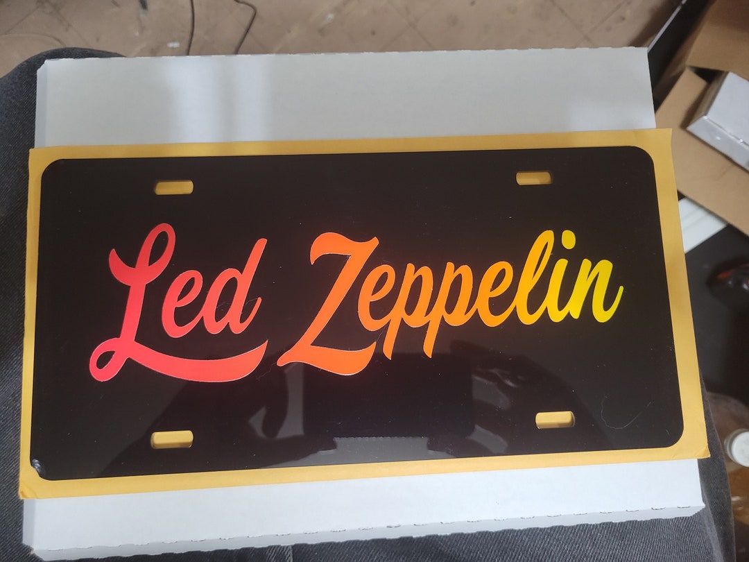 Led Zeppelin License Plate Etsy