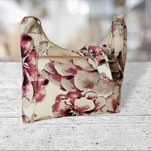 Floral fabric Crossbody shoulder hobo purse bags/ handmade handbags