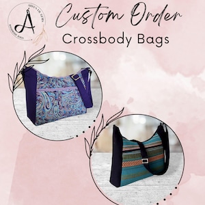 Custom Order Handmade Shoulder Crossbody purse bag, Custom Gifts Ideas. Large Variety of fabrics to choose from.