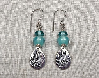 NATURE'S BEAUTY EARRINGS, handmade lampwork and sterling silver jewelry