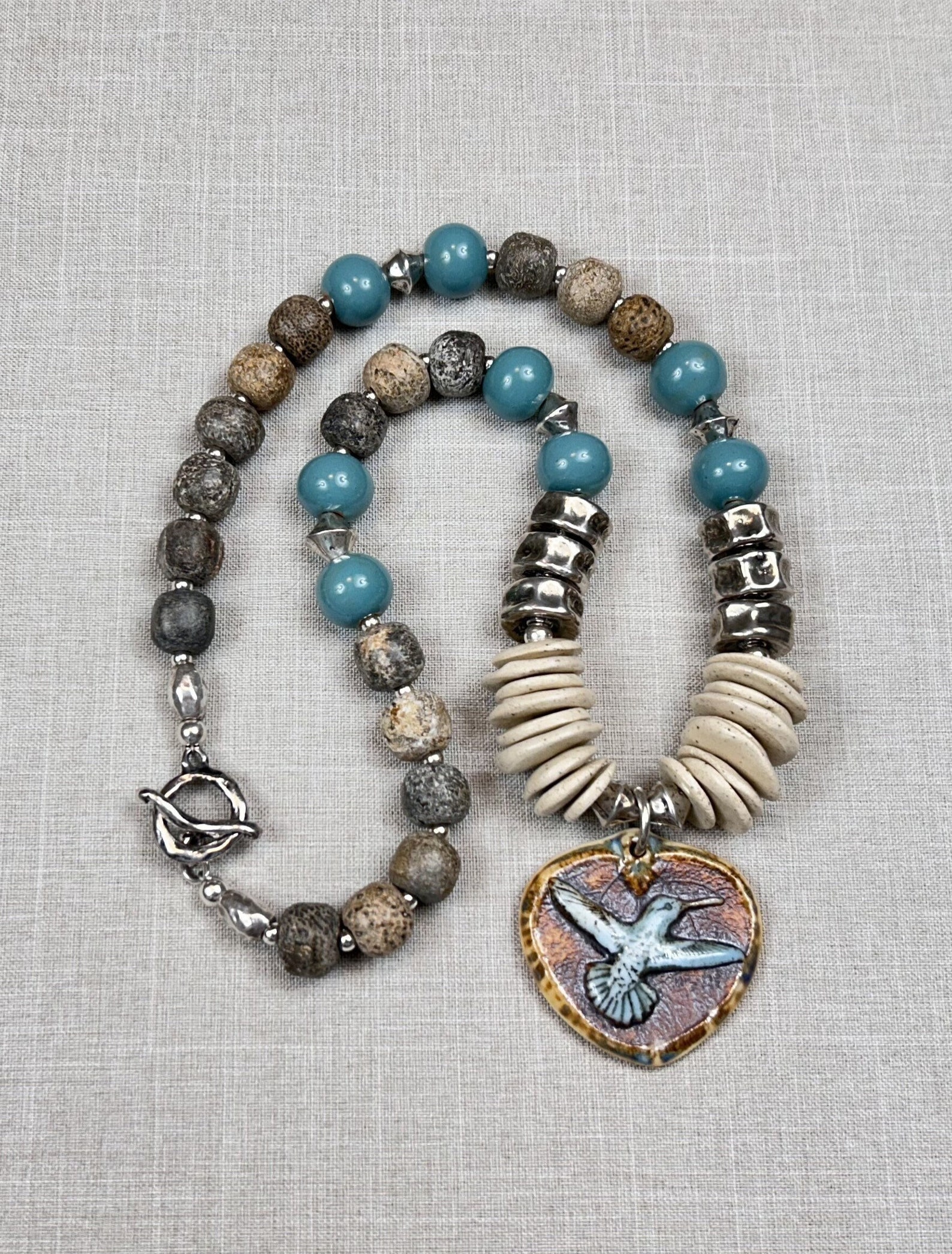 Hummingbird Necklace With Enamel And Zirconium Dioxide
