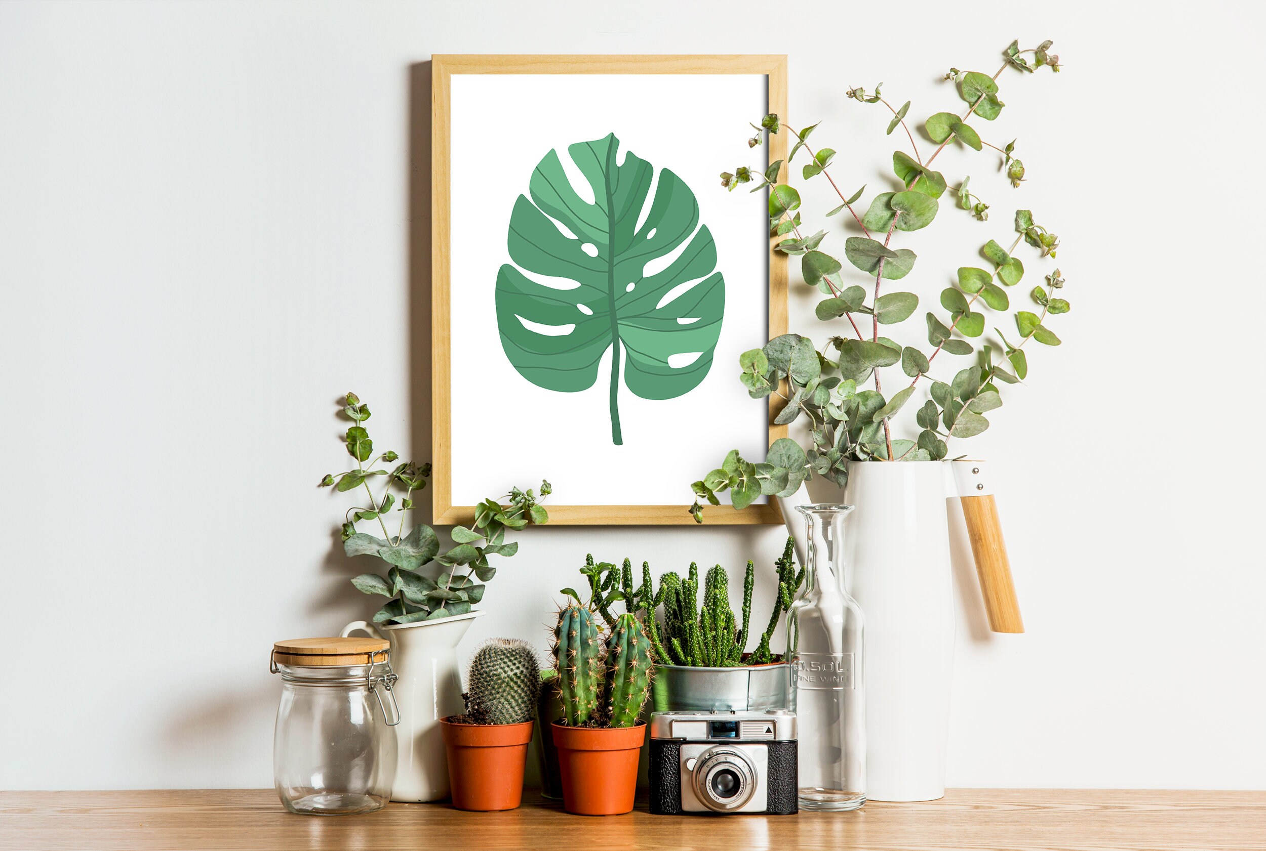 Variegated Monstera Deliciosa Swiss Cheese Plant Leaf Etsy