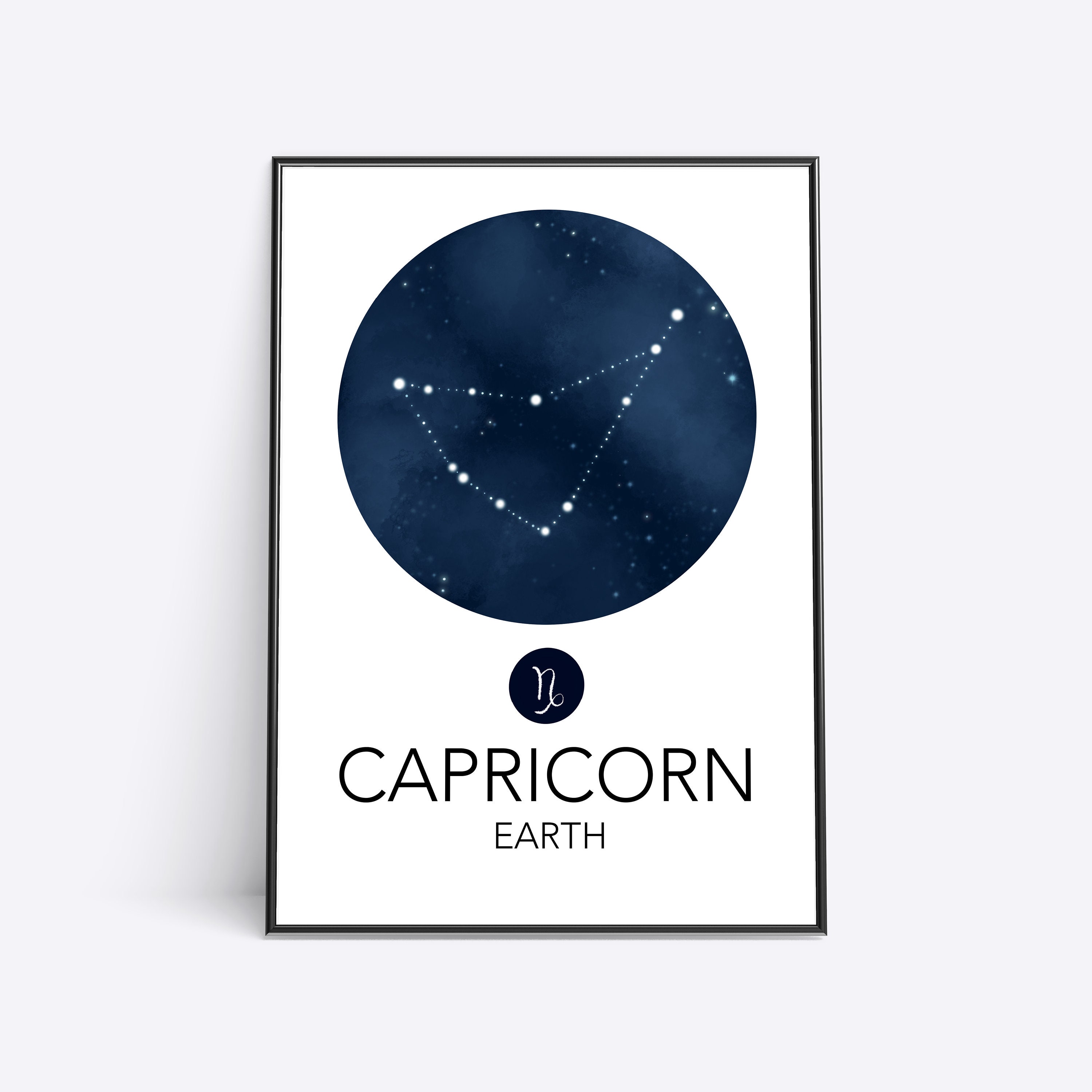 horoscope print Capricorn art zodiac print astrology print printable wall art digital constellation art zodiac gift astronomy decor