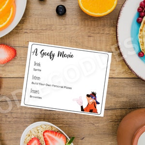 Movie & Dinner Cards | Dinner Date Ideas | Meal Idea Family Friendly | Movie Night Couple | Movie Night Family | DIGITAL DOWNLOAD | Set 2