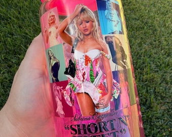 16oz Glass Tumbler with Lid and Straw, Cute Iced Coffee Cup, Reusable Glass Can, Gift for Her