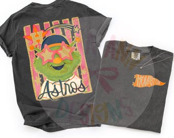 Houston Astros Comfort Colors Shirt | Vintage Style Astros Tee | Game Day Shirt | Baseball Fan Tee | Houston Baseball Shirt