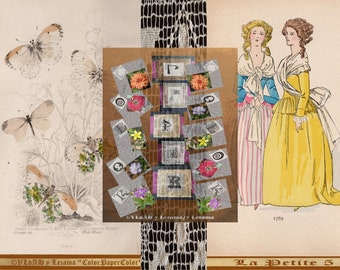 5-LA PETITE Kaboodle.  French images for you, to create Tags, Envelopes, Cards, Collages, Mixed Media, Wall Art, Journals, etc.