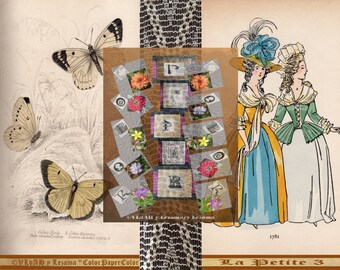 3-LA PETITE Kaboodle.  French images for you, to create Tags, Envelopes, Cards, Collages, Mixed Media, Wall Art, Journals, etc.