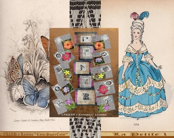 1-LA PETITE Kaboodle.  French images for you, to create Tags, Envelopes, Cards, Collages, Mixed Media, Wall Art, Journals, etc.