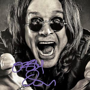 OZZY OSBOURNE POSTER actual copy of Ozzy Osbourne autograph Heavy Metal 13x19