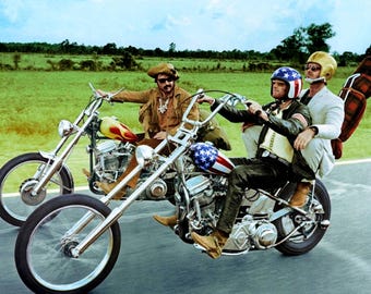 EASY RIDER FONDA Hopper Nicholson Motorrad Poster Druck Farbe 11x17