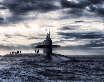 U-Boot US NAVY Segeln Militär 13 "x 19" Fotodruck