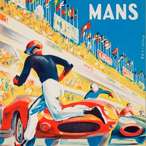 1959 Le Mans Rennwagen Vintage Style Auto Racing 13x19 Poster