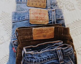 vintage high waisted denim shorts