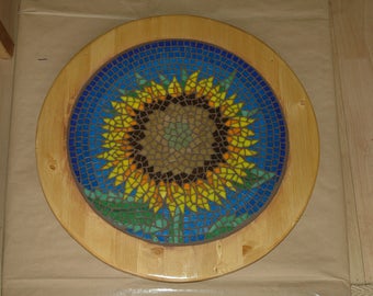 Sonnenblume Lazy Susan Mosaik Plattenspieler