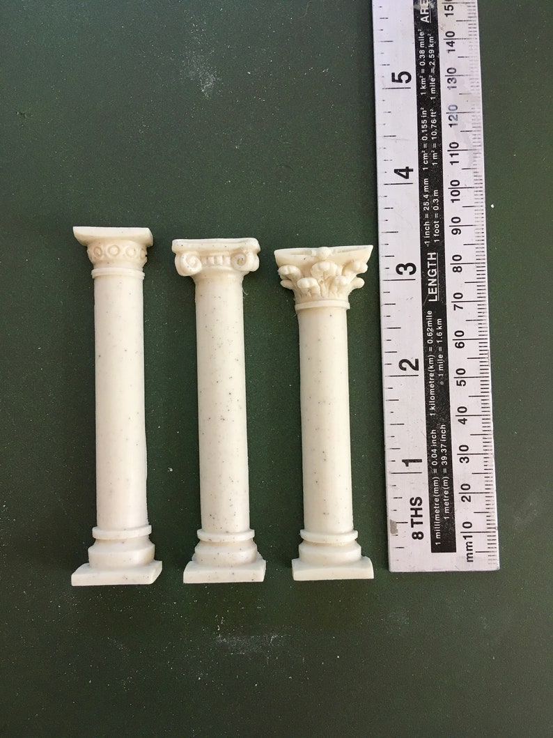 Miniature Column Miniature Architectural Columns 1/24th Scale Relief Carved - Etsy