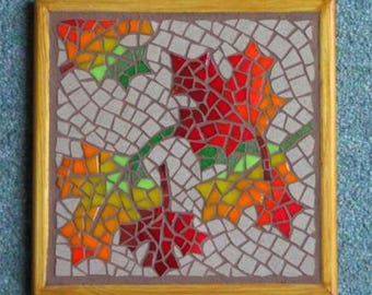 Herbst Blätter-Mosaik-Untersetzer