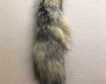Natural Coyote tail keychain