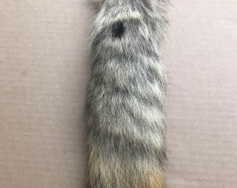 Natural Coyote tail keychain