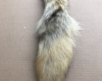 Natural Coyote tail keychain