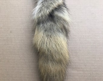 Natural Coyote tail keychain