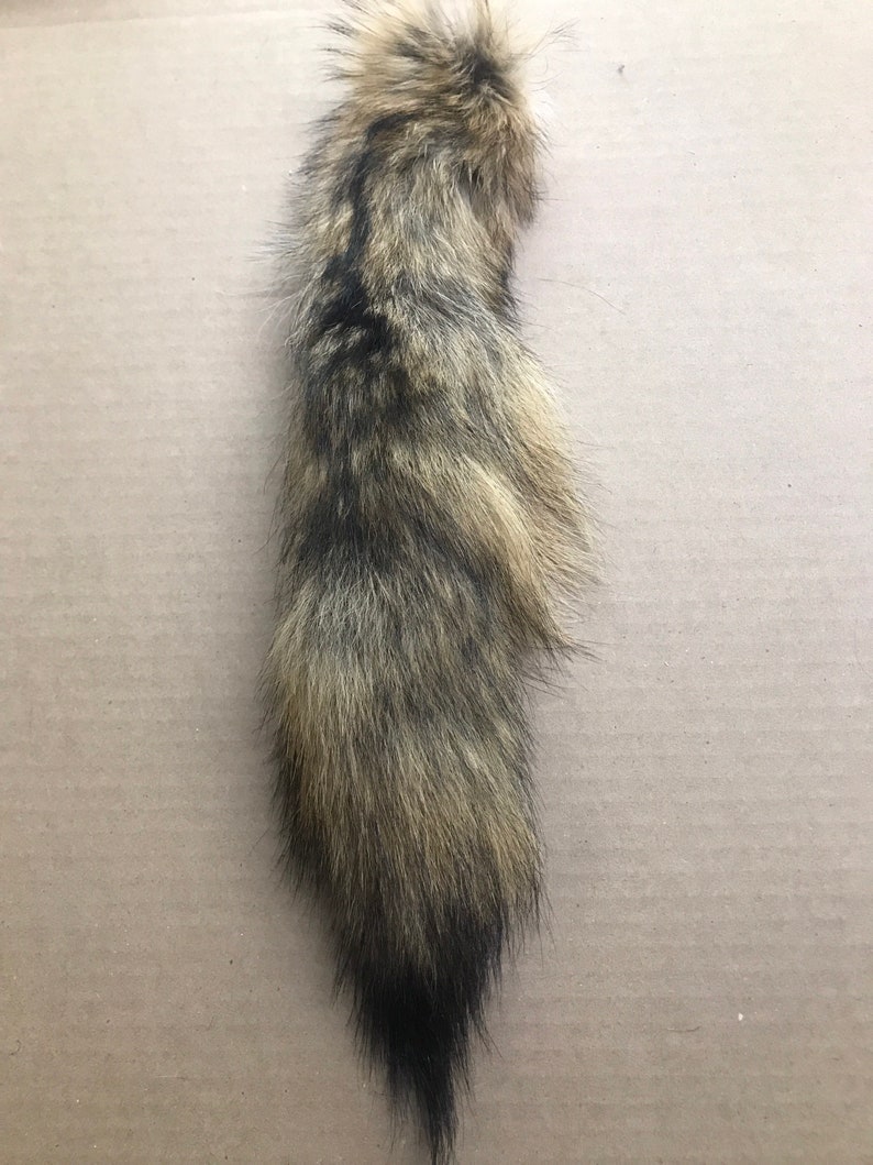Natural Coyote tail keychain