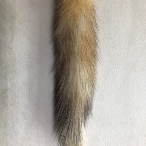 Natural Canary Pine Marten tail keychain