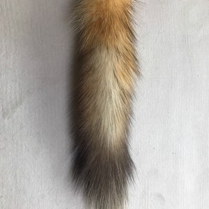 Natural Canary Pine Marten tail keychain