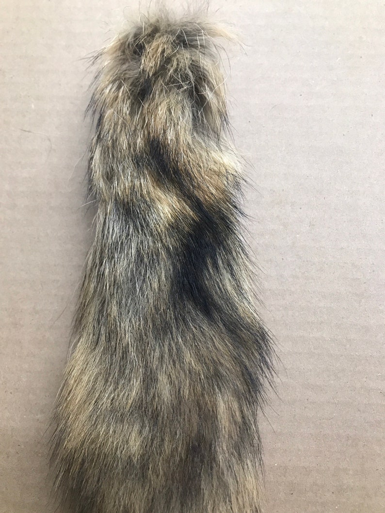 Natural Coyote tail keychain