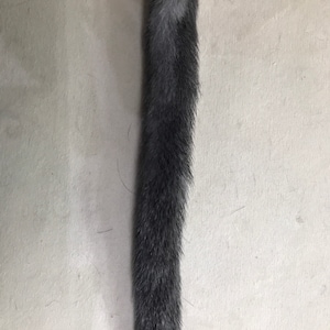 Natural Blue Iris Mink  tail keychain
