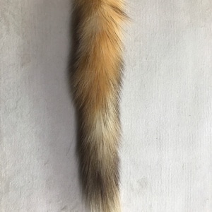 Natural Canary Pine Marten tail keychain