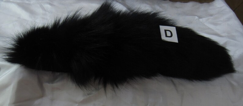 Assorted Dyed Black Fox Keychains
