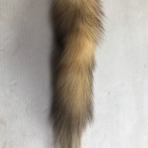 Natural Canary Pine Marten tail keychain
