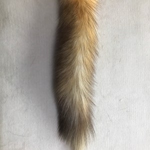 Natural Canary Pine Marten tail keychain