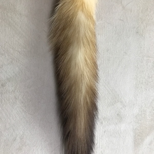 Natural Canary Pine Marten tail keychain
