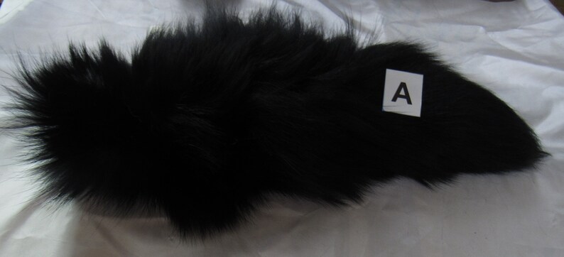 Assorted Dyed Black Fox Keychains
