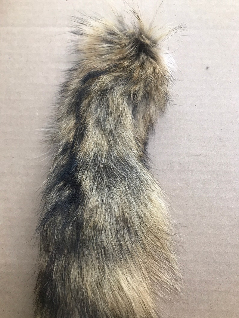 Natural Coyote tail keychain