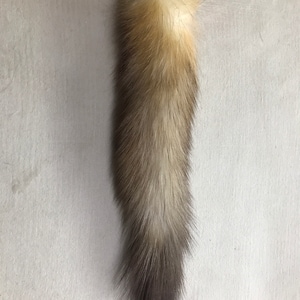 Natural Canary Pine Marten tail keychain