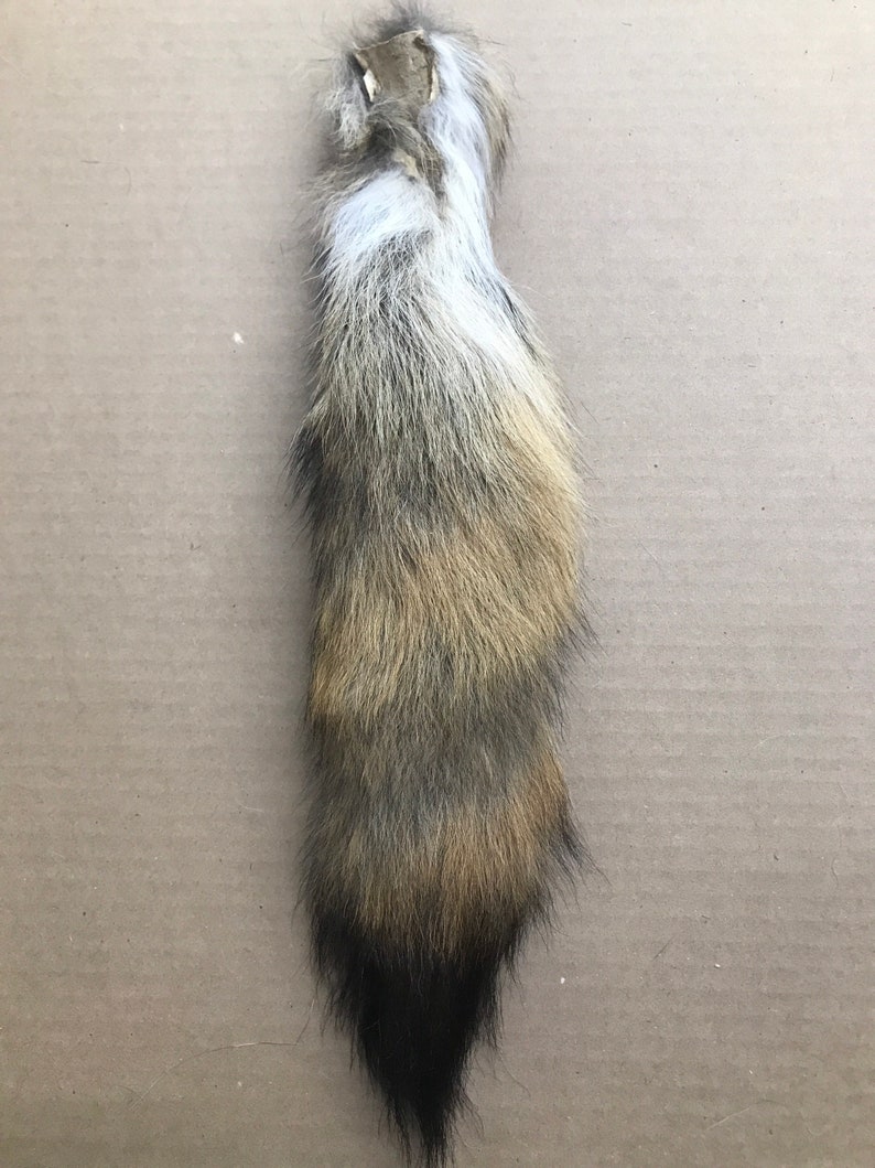 Natural Coyote tail keychain
