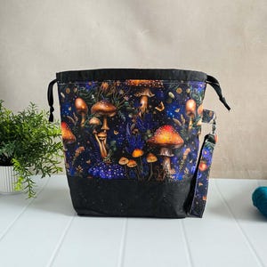 Project bag for knitting | Project bag | Knitting bag | Bobble bag | knitting project bag | Project bag | Medium Bag | Handmade Bag
