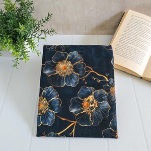 Book cover Midnight Blossom | Book bag | Booksleeve | Book cover | Book bag | Cover for journal planner