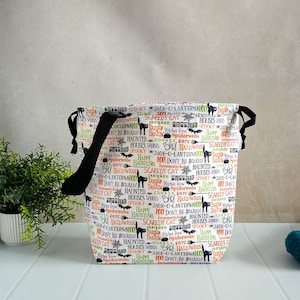 Project bag for knitting | Project bag | Knitting bag | Bobble bag | knitting project bag | Project bag | Medium Bag | Handmade Bag
