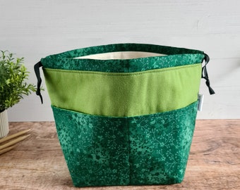 Project bag | Knitting bag | practical bobble bag | wool bag | Knitting Storage | Project Bag | Drawstring Bag | Project bag