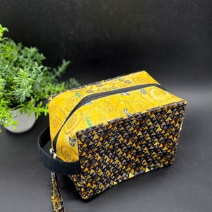 Fenja Bag Sonnenglanz – Projekttasche, Stricktasche & Handarbeitstasche – Handgenäht für kreative Köpfe