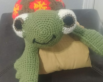 Peluche tortue de mer au crochet, peluche faite main