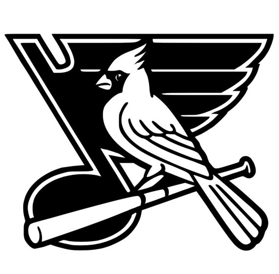 St Louis Blues Cardinals Baseball Hockey Sports Decal | Etsy