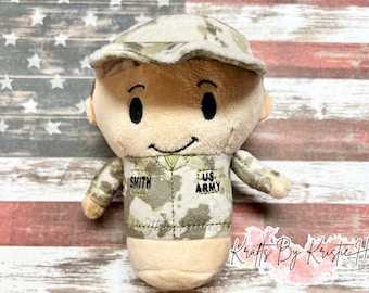 Personalized Military Doll – Army Navy Air Force Marines, Deployment, Daddy Doll, Bootcamp, Military Gift