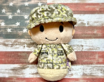 NEW! itty bitty Army, Air Force, Marines, Navy, National Guard, personalized doll, Boot Camp, Camo, military, deployment, personalized gifts
