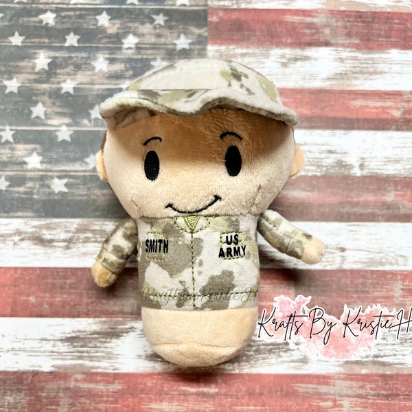 NEW! itty bitty Army, Air Force, Marines, Navy, National Guard, personalized doll, Boot Camp, Camo, military, deployment, personalized gifts
